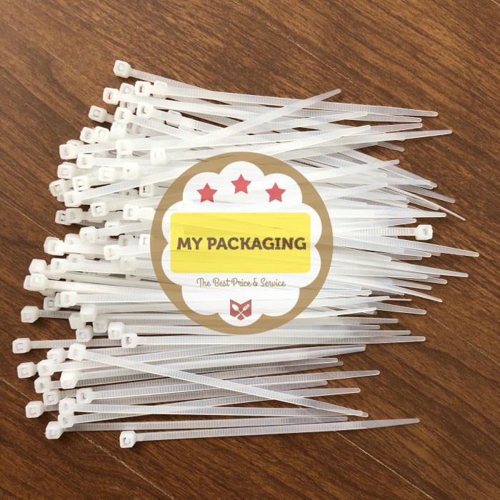 

ORGANIZER-DOCUMENT- PENGIKAT KANTONG PLASTIK / KABEL TIS NYLON / CABLE TIES 10CM ISI 100 - HITAM
