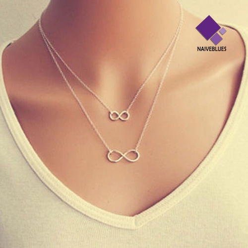 Kalung Choker Dengan Liontin Infinity 8 Untuk Wanita