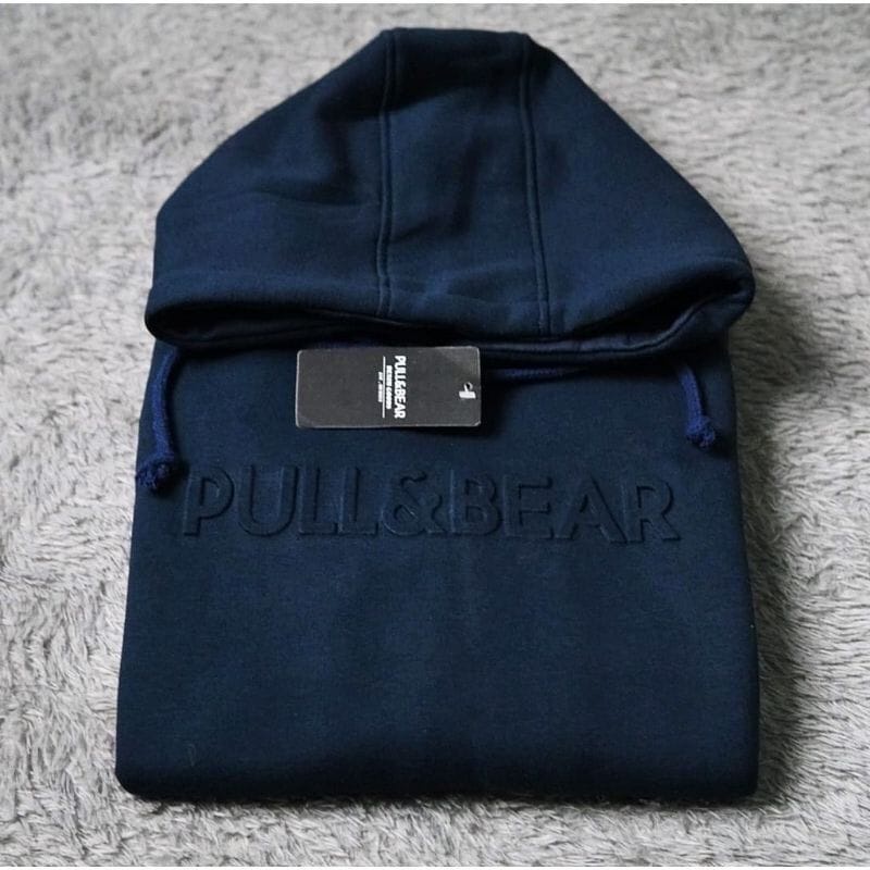 Jaket Sweater Hoodie Pull and Bear Cream Premium Unisex Bahan Flece Tebal