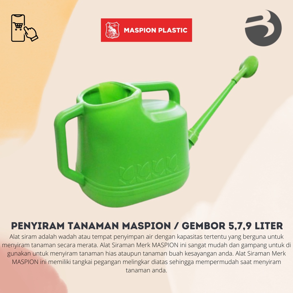 Penyiram Tanaman MASPION / Gembor / Watering Pot 3, 5 , 7 &amp; 9 LITER