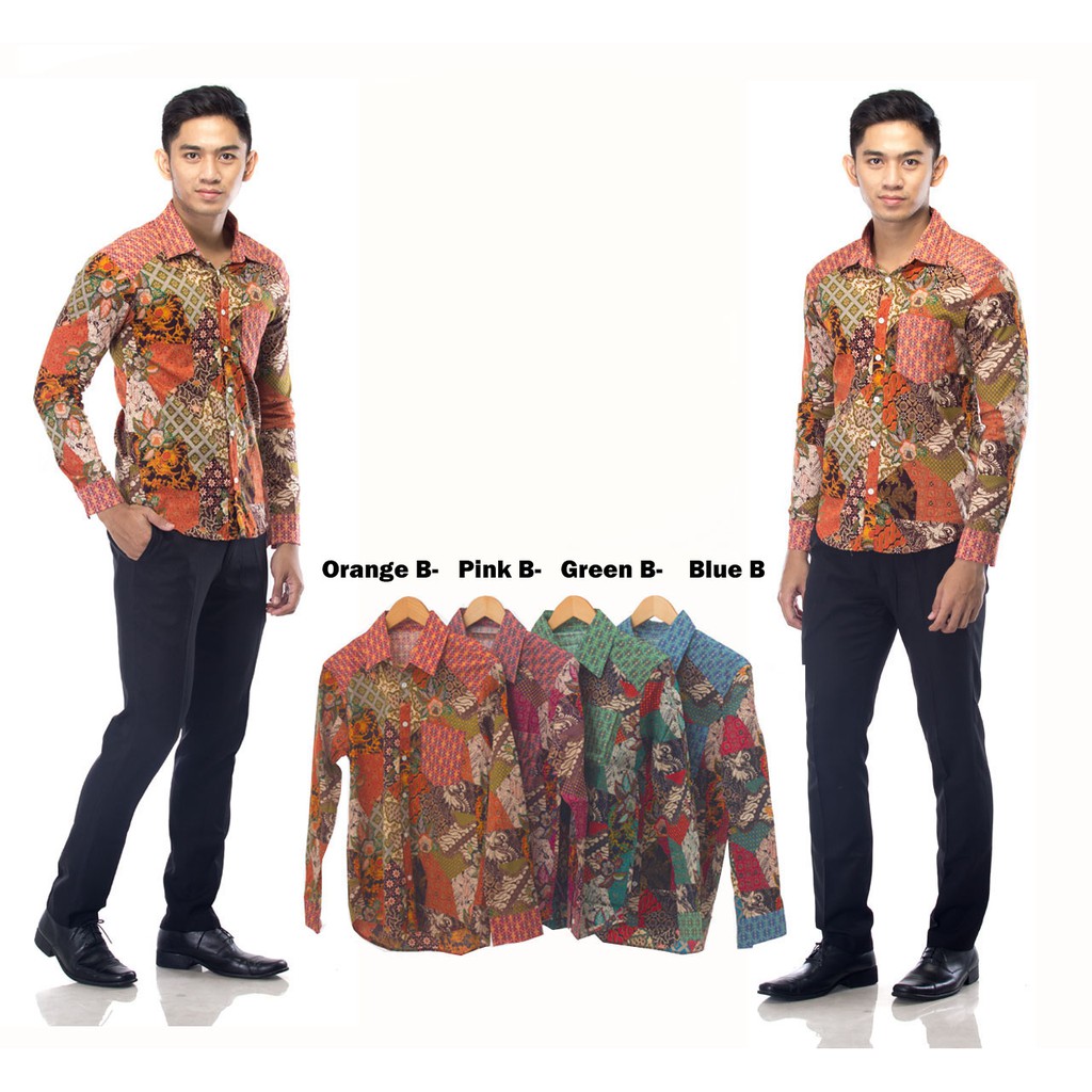 KEMEJA BATIK PRIA TANGAN PANJANG VR1 (CUCI GUDANG)