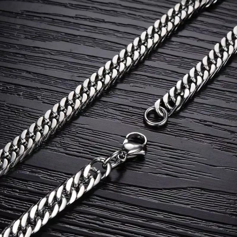 Kalung Titanium Rantai Pria&amp;Wanita/Kalung Titanium Rantai Silver Keren