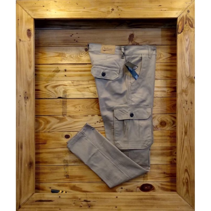 Celana Cargo Panjang Auf.co Warna Greenarmy bahan Kualitas Premium Grade A