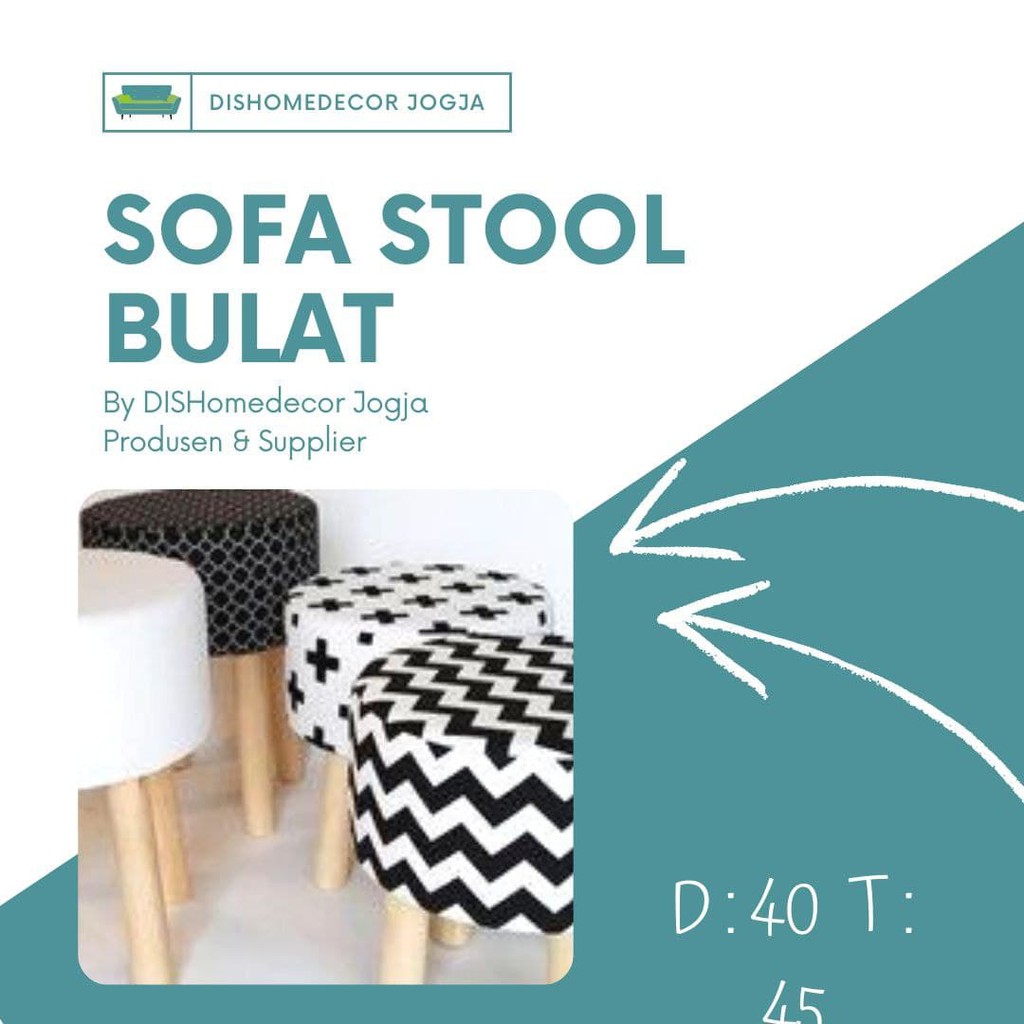 (READY STOCK)STOLL SOFA MURAH | STOOL BULAT | PUFF SOFA | KURSI STOLL | DISHOMEDECOR