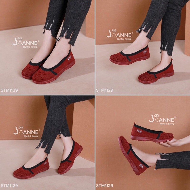 RESTOCK! [ORIGINAL] JOANNE FlyKnit Flat Shoes Sepatu Wanita #STM1129