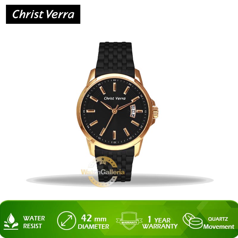 Jam Tangan Christ Verra CV 71110G-18 BLK Original Murah
