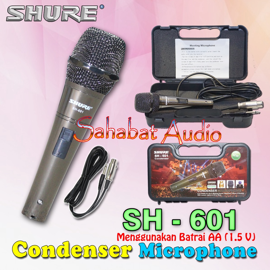 Mic Kabel Condenser SH 601 +KOPER / Condensor Microphone Cable SH601 / Mic Kabel SH - 601 / Mic Kondensor