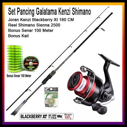 Set Pancing Galatama Shimano Joran Kenzi 180Cm Original