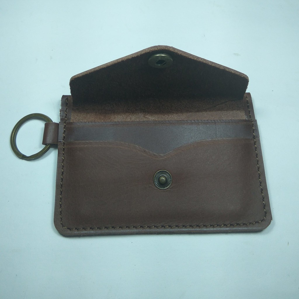 dompet multi fungsi kartu - sim - stnk - uang - gantungan kunci coklat