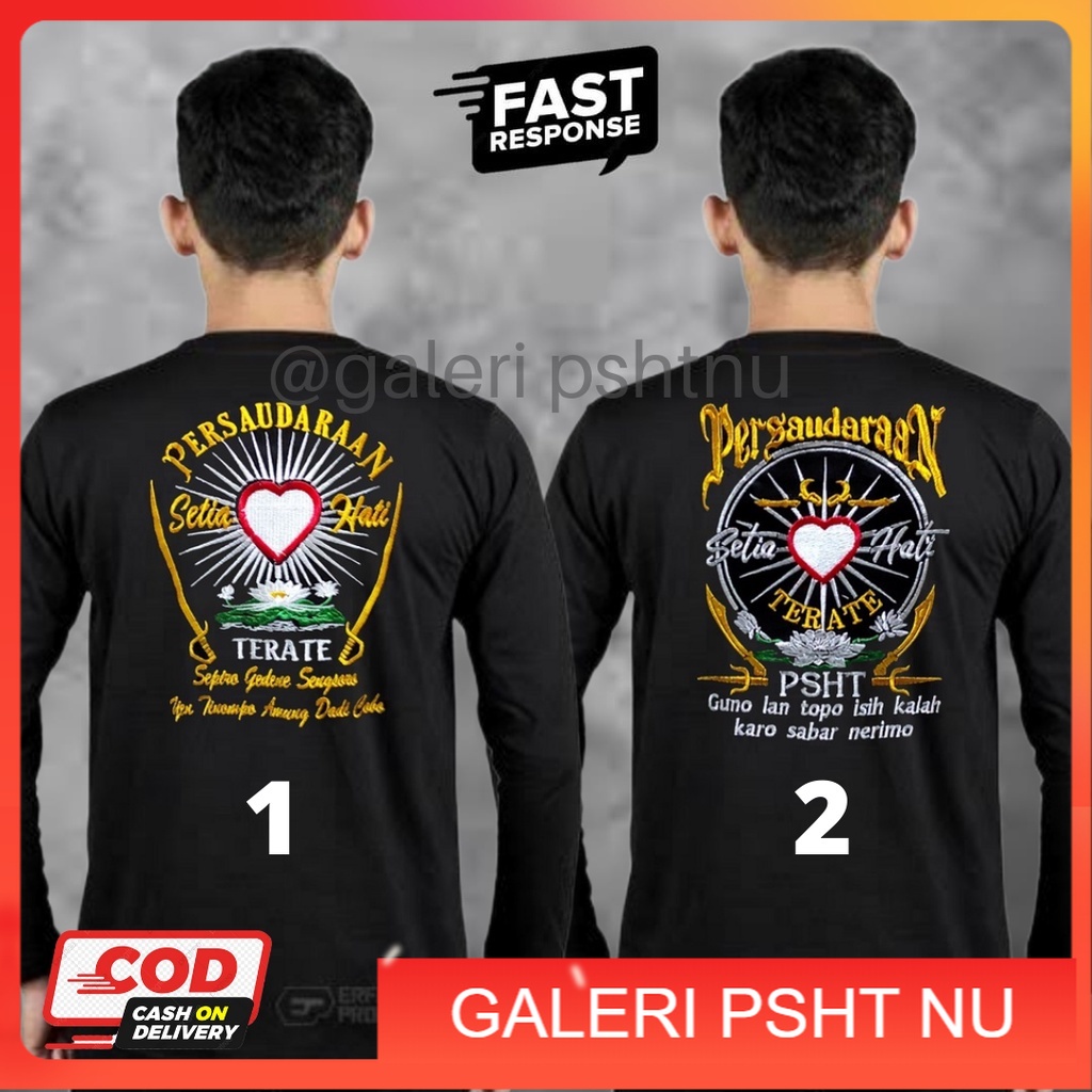 KAOS PSHT LENGAN PANJANG - KAOS PSHT LENGAN PANJANG BORDIR - KAOS PSHT LENGAN PANJANG DISTRO - KAOS 