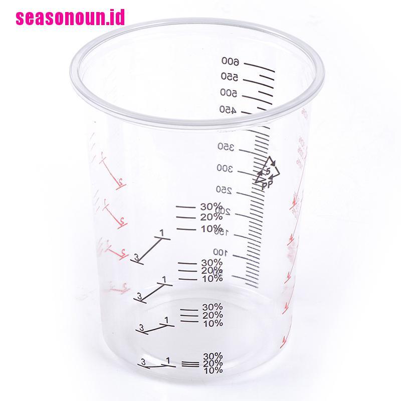 10 Pcs Cangkir Pencampur Cat Bahan Plastik Ukuran 600ml
