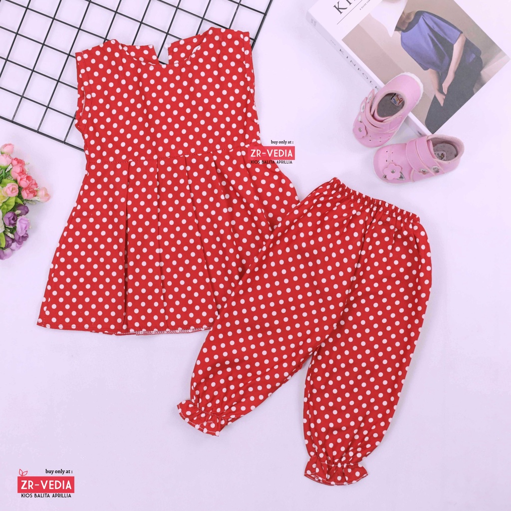 Set Nadhifa 3-5 Tahun / Setelan Baju Kensi Anak Perempuan Import Panjang Jogger Tidur Balita ZR Vedia