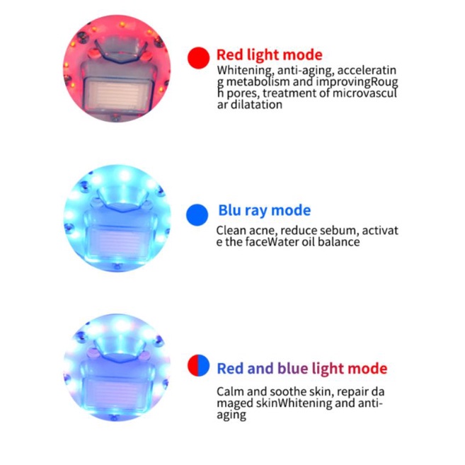 Hidrogen Masker Oksigen dengan LED 3 Warna untuk Antioksidan Perawatan Kecantikan Kulit Nano Wajah dan Kecantikan Atom