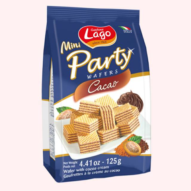 

Lago Mini Party Wafer Cocoa 125gr