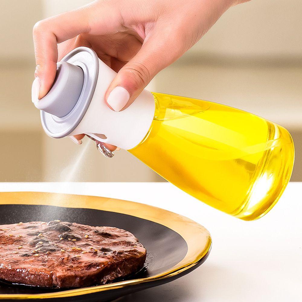 Solighter 180ML Olive Oil Sprayer Bottle Bermanfaat Push-type Dust-Proof Oil-Control Cooking Baking Seasoning Bottle