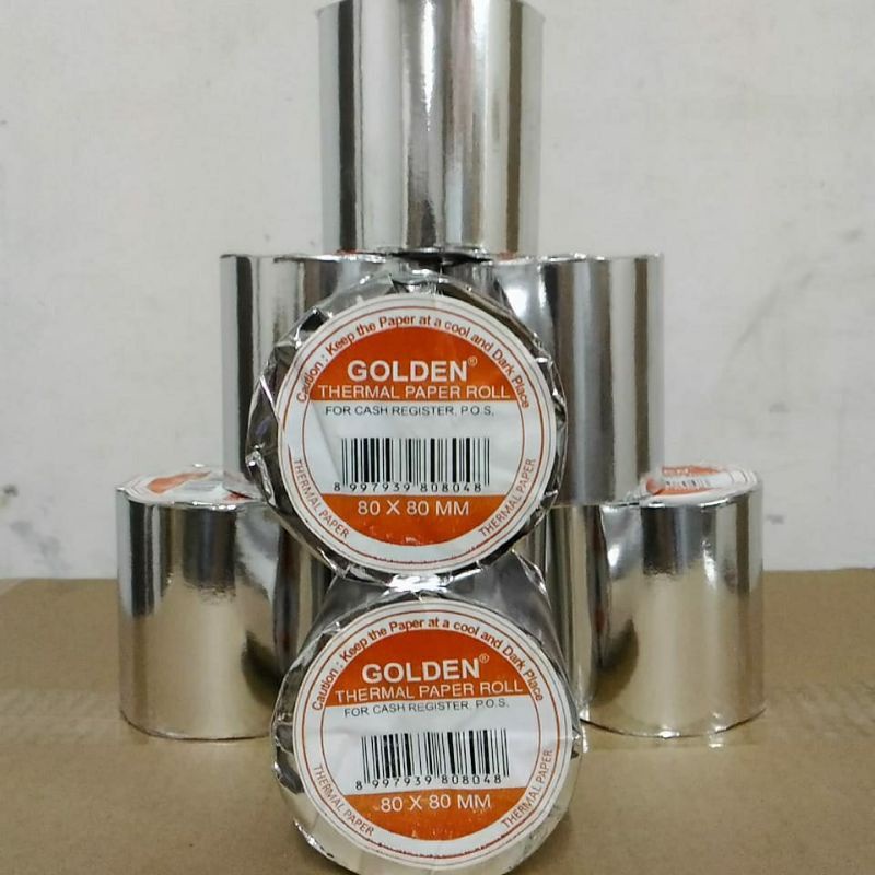 Kertas Thermal Struk Golden 80x80 mm (1 Roll)