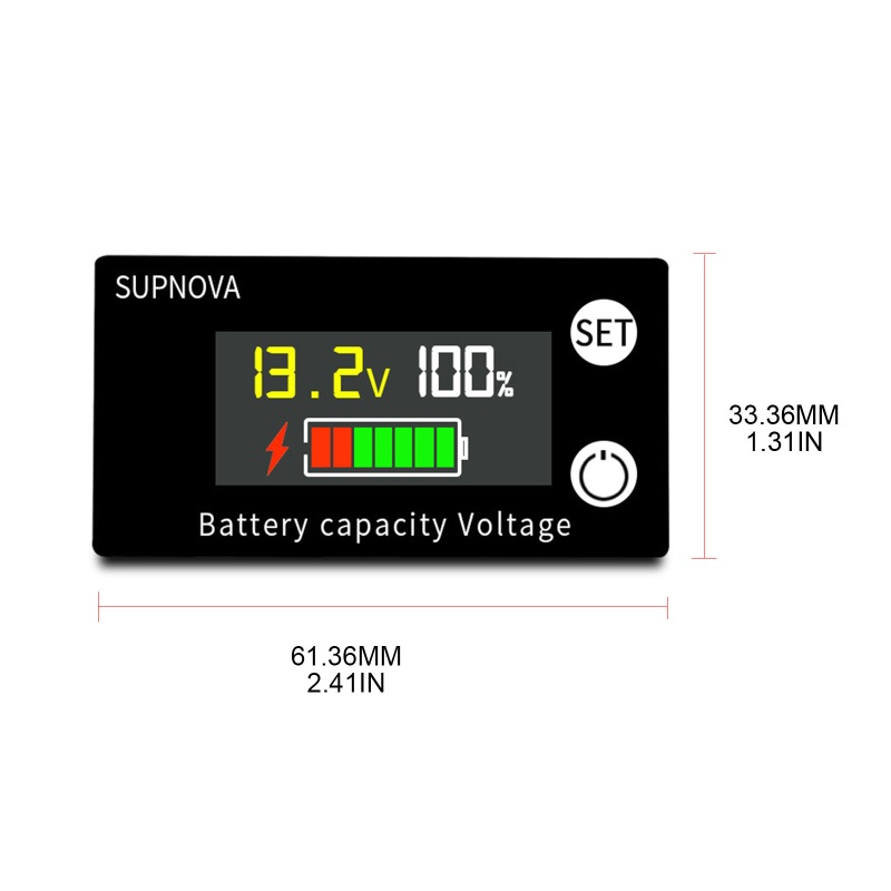 Btsg Meter Monitor Untuk w/Untuk w/o Alarm Tegangan Rendah Kapasitas Digital