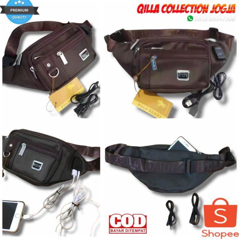 tas waist bag polo dany original import / sling bag polo dany / tas selempang pria wanita /waist bag