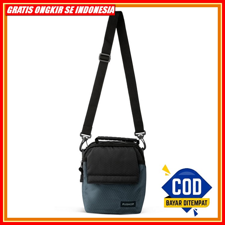 Tas Selempang Pria Bisa Ransel Import Cience Ta627B5 Premium Hitam Slingbag Bahu Shoulder Crossbody 