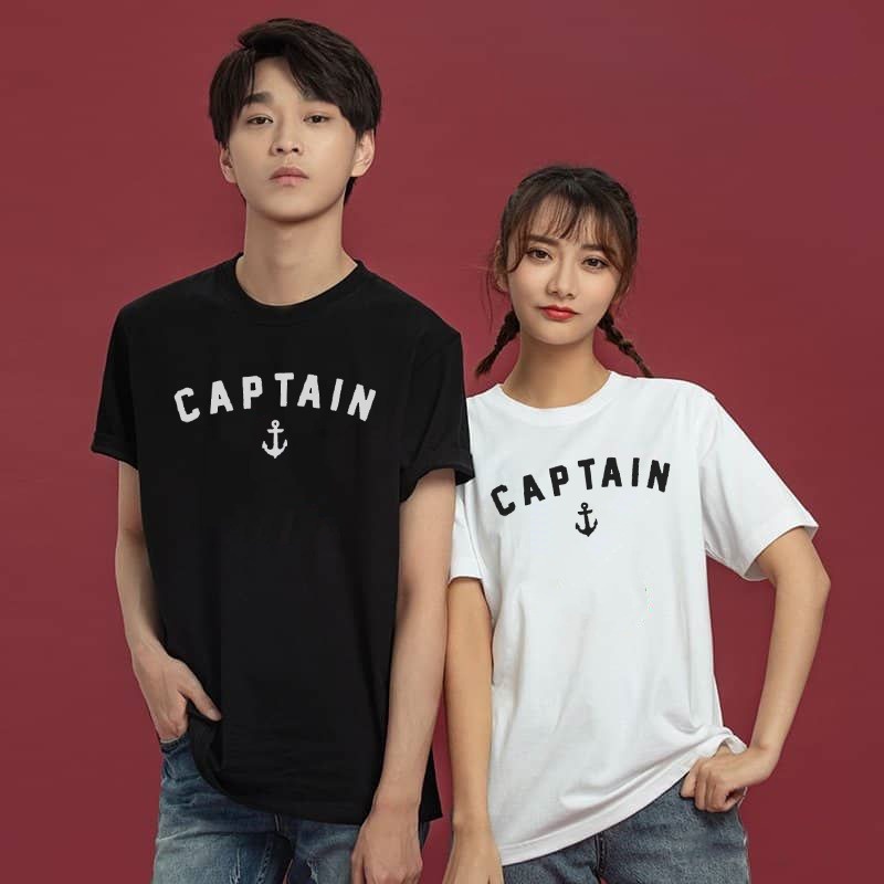 baju couple murah kaos premium distro pasangan simple Captain Jangkar tshirt kapel kapelan cauple te
