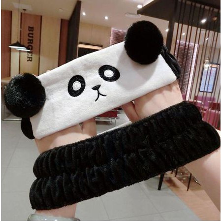 (BOW) Bandana Masker Cuci Muka Motip Panda