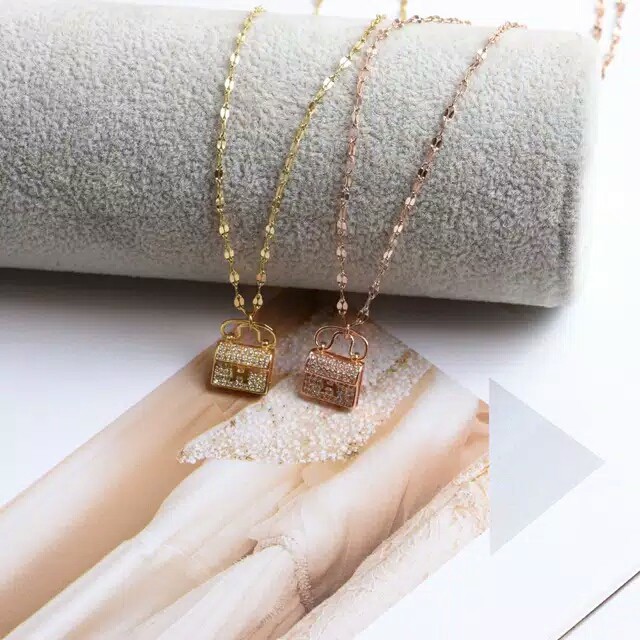 GG Kalung Kekinian Liontin Tas H Titanium#KL-212