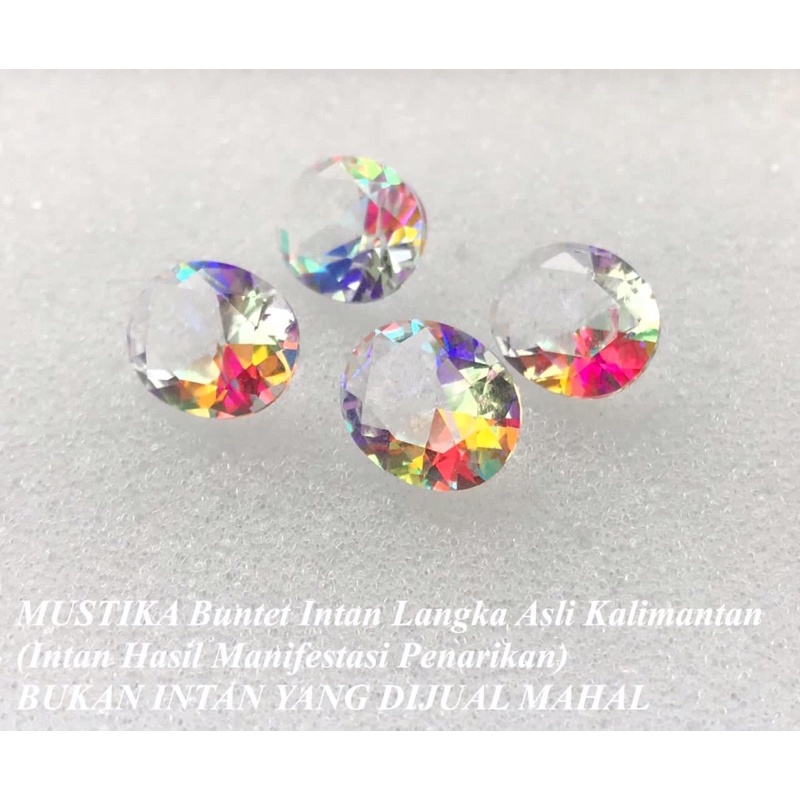 Batu Buntet Intan Bening Pelangi Langka