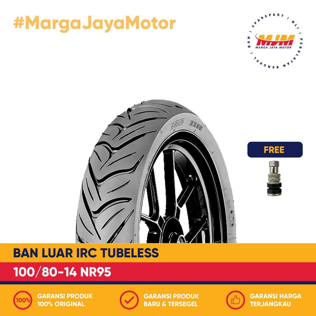 Ban Luar IRC NR95 100/80-14 Tubeless Free Pentil