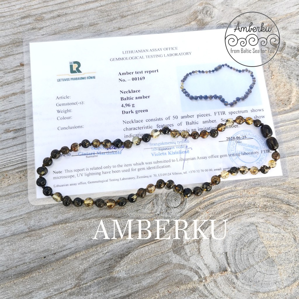 AMBERKU PROMO Kalung Amber Bayi Balita Green K15