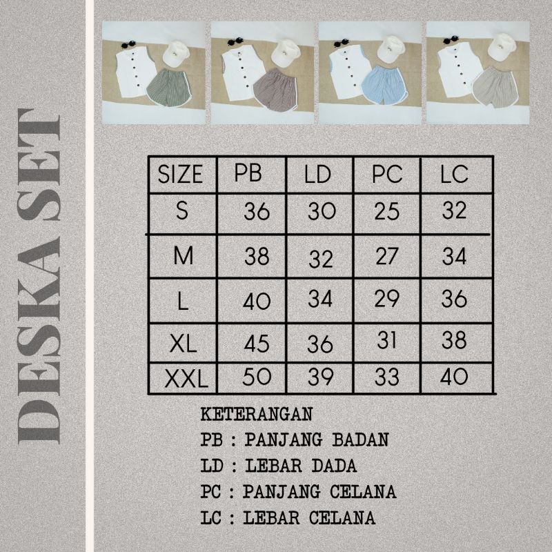 DESKA SET - Promo 10.10 Setelan Anak Baju Bayi Katun Baby Kids Cewek Cowok Perempuan Laki Lucu Murah 1-8 Thn