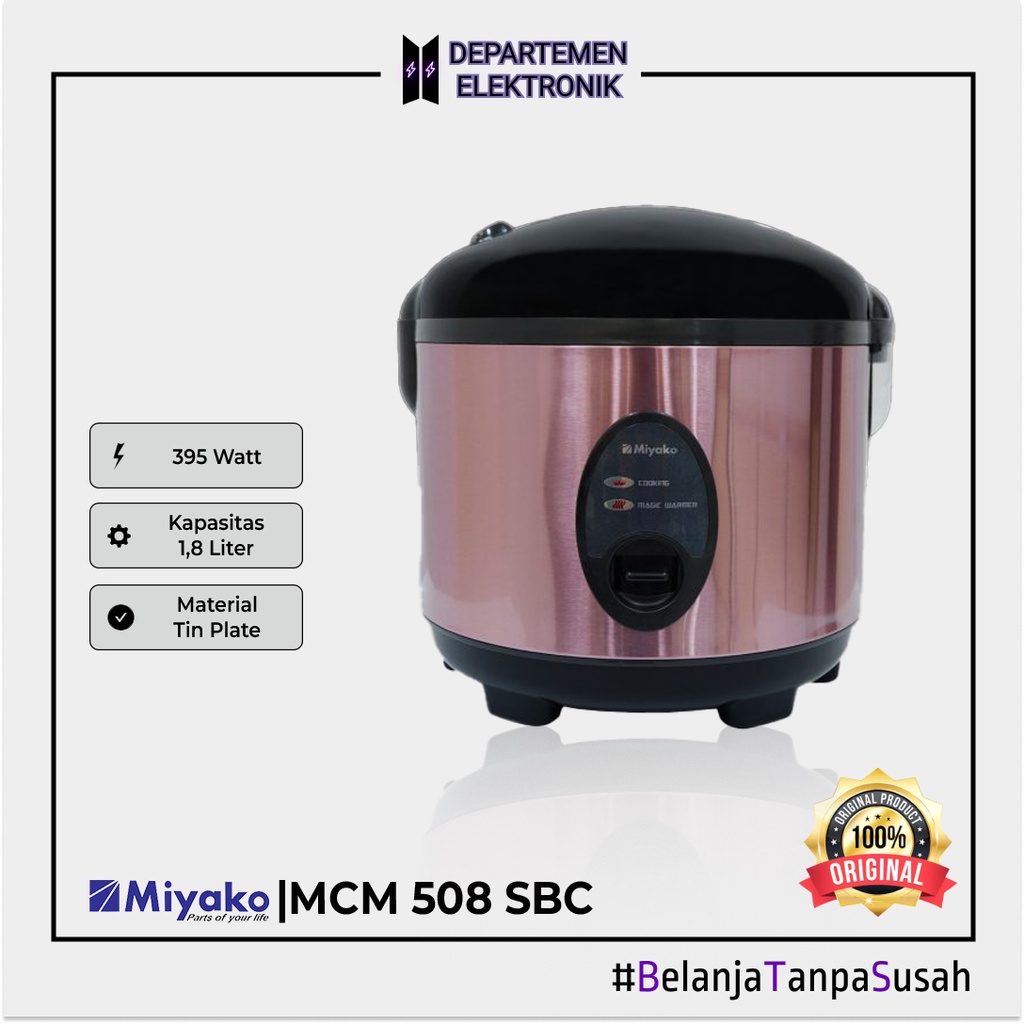 MIYAKO MCM-508 SBC MagicCom / Rice Cooker 3IN1 ROSE GOLD MURAH BANGET / GARANSI RESMI