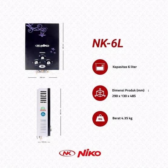 Water Heater Niko Pemanas Air Niko NK 6 LDN 2 6 Liter free shower