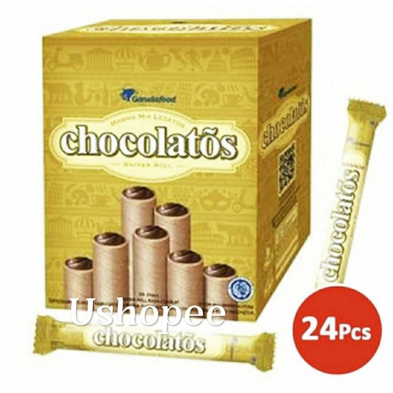 

Chocolatos wafer roll (1box isi 24pcs)