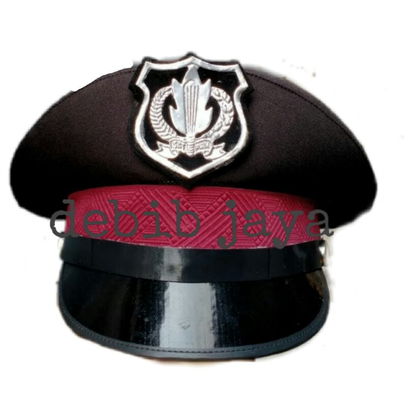 topi pet satpam terbaru /topi pet satpam baru/topi pet satpam coklat