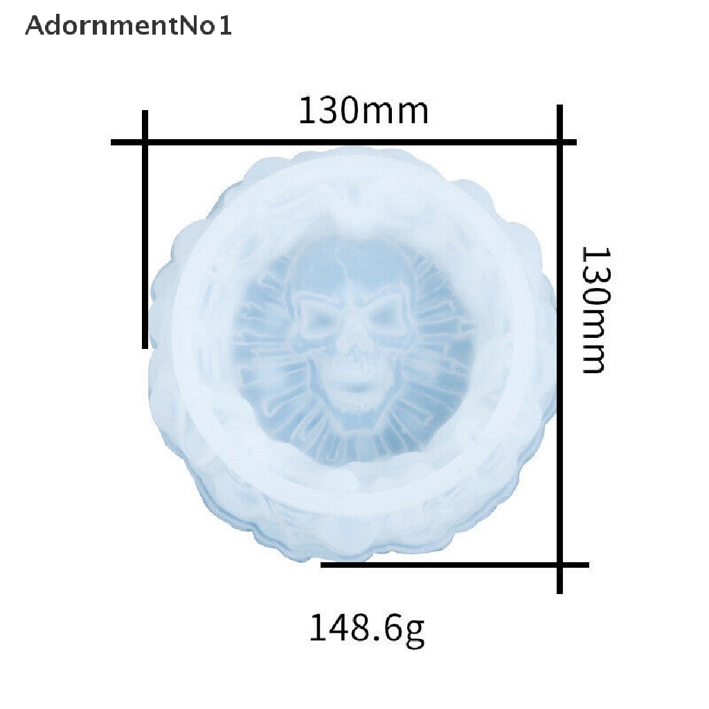 (AdornmentNo1) Cetakan Asbak Resin Bentuk Tengkorak Bahan Silikon