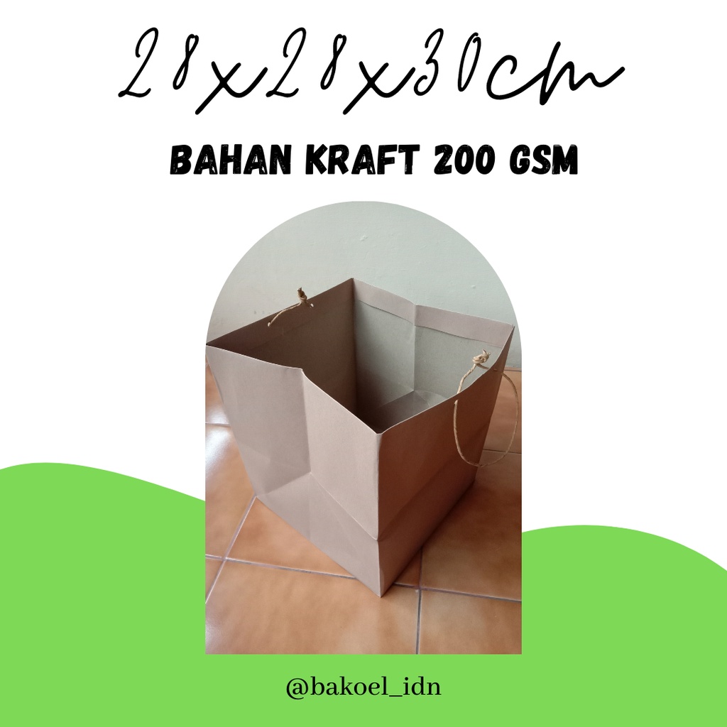 

Paper Bag Goodie Bag Tas Kertas Kraft Serbaguna Besar JUMBO Nasi Box Kue, Souvenir dll