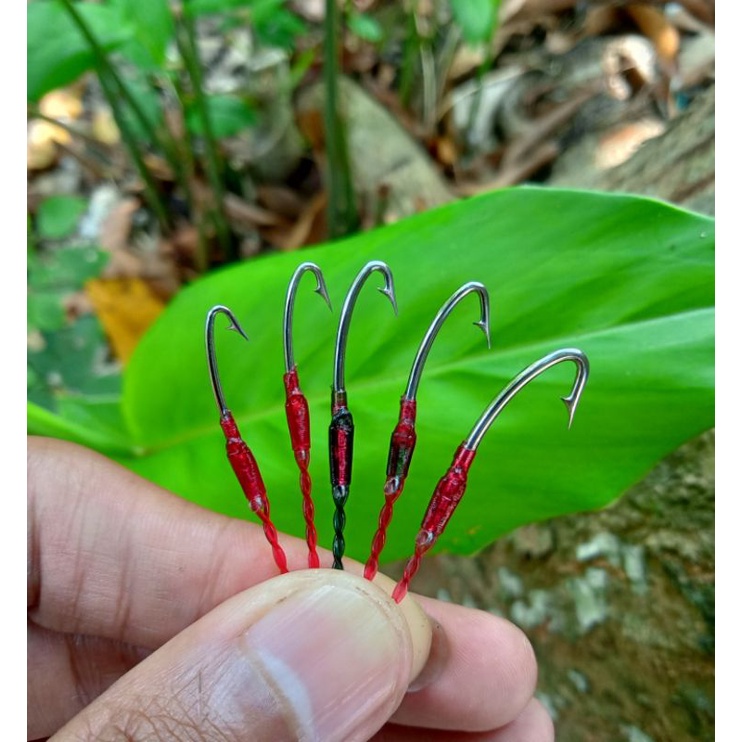 RB Paket Kail Urek Belut Model India Pancing Belut Kail Pancing Urek Belut Baja 1 Set Pancing Belut