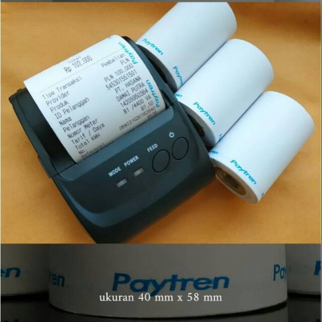 

Kertas Printer Bluetooth ukuran 40mm x 58mm 1 Pack