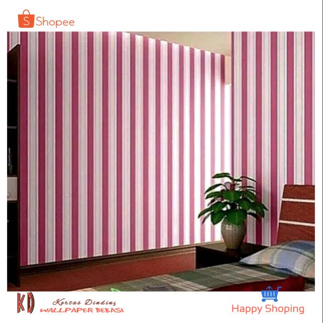 KD | Wallpaper Garis Merah | Wallpaper Dinding |  Wallpaper Sticker