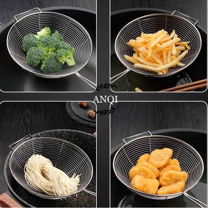 ANQI1888 Saringan Minyak Tirisan Goreng Serokan Masak Stainless Tahan Panas / RH-2182