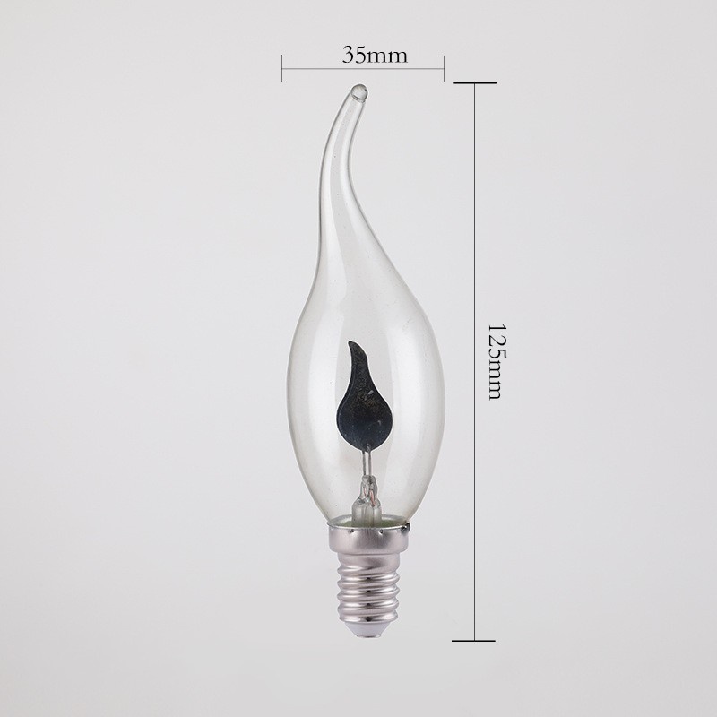 Led Lampu Hemat Energi Retro Flame Bulb/Edison Creative Tungsten Lighting/Tungsten Flame Bulb Untuk Rumah Ruang Tamu Kamar Tidur/Lampu LED Berujung Lilin Ekor Hemat Energi