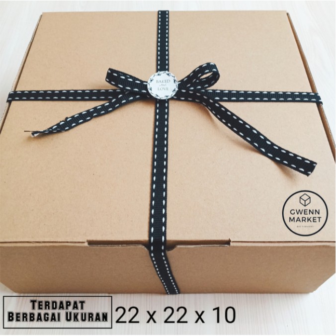 

Dus kue corrugated per 5pcs dus roti kotak kue box cake box roti box kue 22 x 10