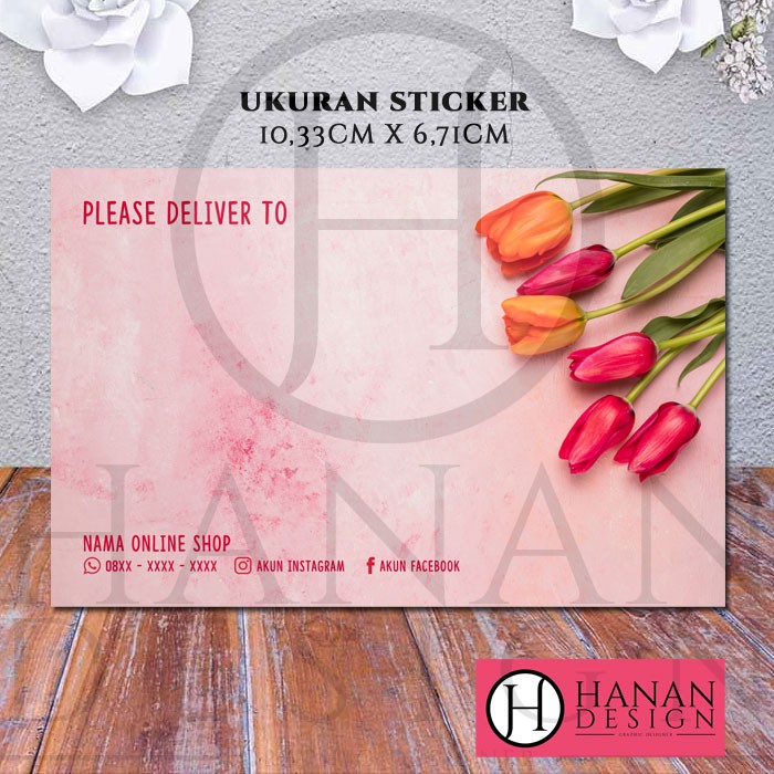 

Sticker Pengiriman Olshop Custom Shopee Murah Motif Bunga Tulip Merah
