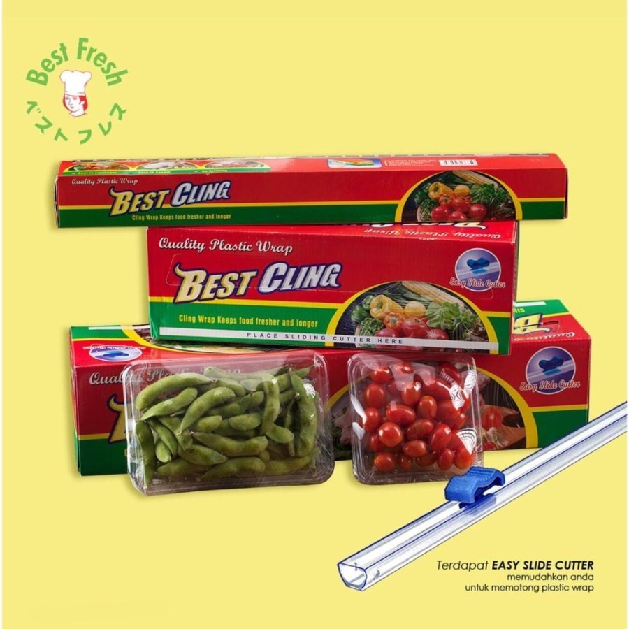 Plastik wrap 30x500 m BEST CLING makanan jumbo+slide cutter Original