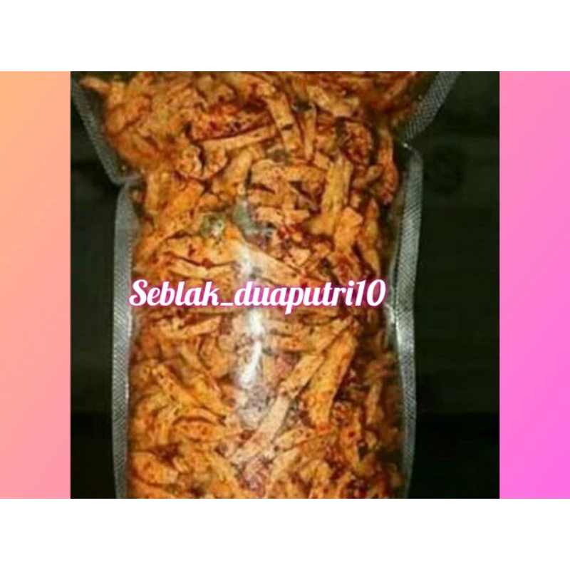 Jual Basreng Stik Pedas Daun Jeruk 100 Gram Enak Renyah Gurih Kriuk