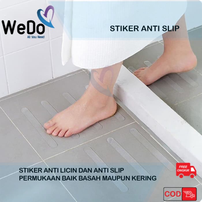 Stiker Anti Slip Bathtub Lantai Kamar Mandi Licin Kaca Keramik Tangga