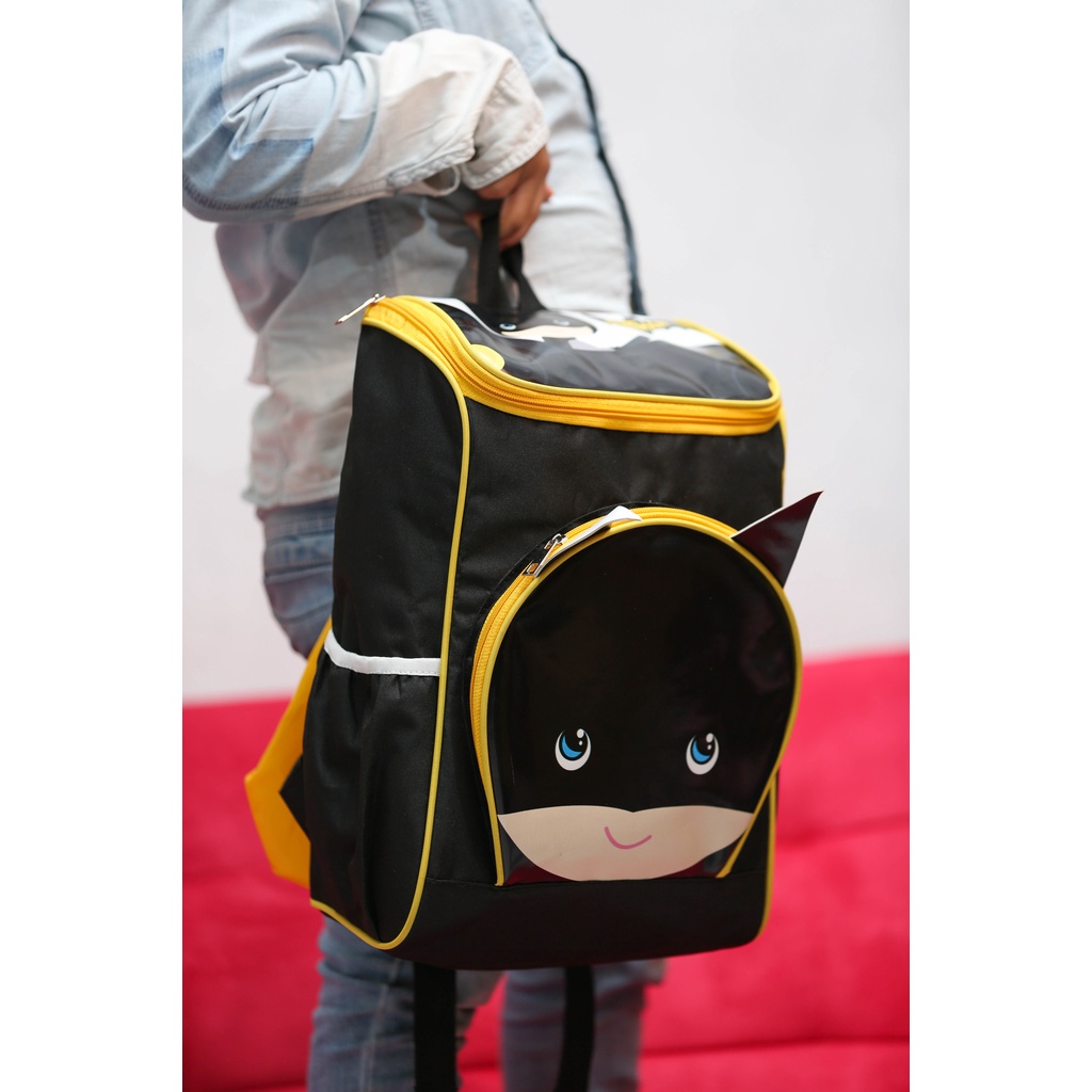 PVJ Tas Ransel Anak Laki-Laki Karakter Batman kids Backpack School Paud Tk SD