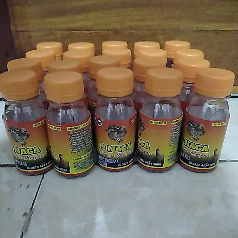 jamu merpati 9 naga original 1 botol isi 100 butir