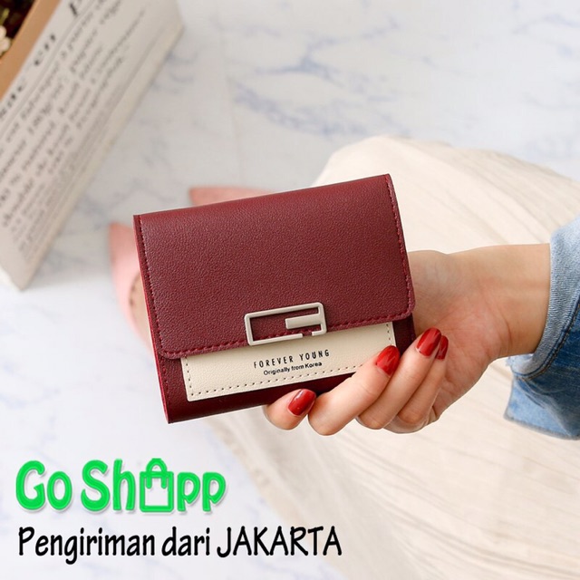 Dompet Forever Young Pendek Import - Dompet Lipat Wanita Terbaru - Dompet Fashion Korea [PD10]