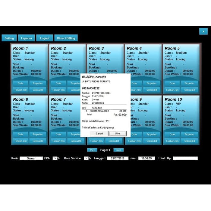 SOFTWARE BILLING KARAOKE RODA BILING MURAH